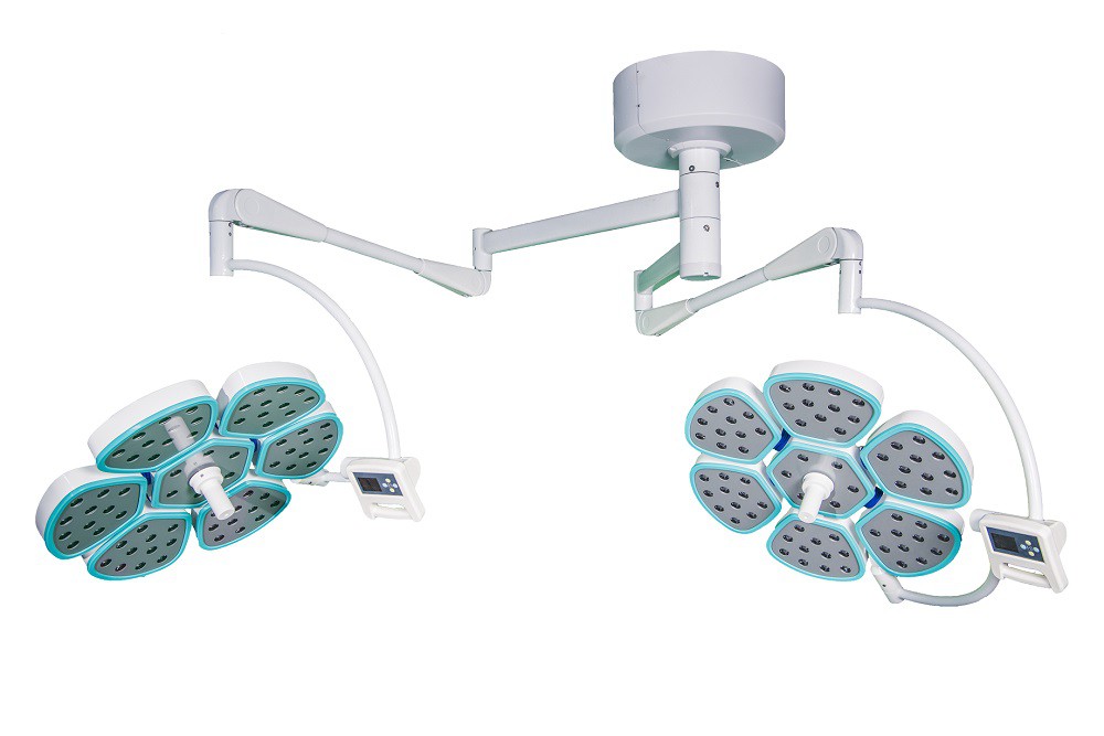 hospital clinical treatment equipment led surgical operation lights cold light operating lamp Lámpara de operación de luz fría LED para cirugía médica de doble mano