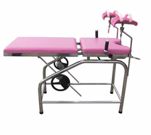 Cama de parto manual de acero inoxidable ZQ-GTM-03 para recién nacidos