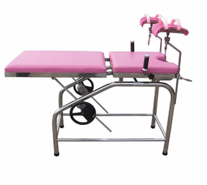 Cama de parto manual de acero inoxidable ZQ-GTM-03 para recién nacidos