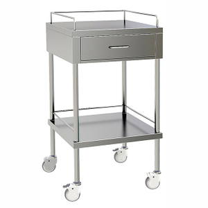Carro de tratamiento médico de acero inoxidable con cajón