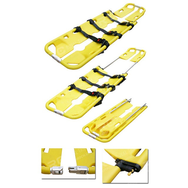Camilla de emergencia de pala de aleación de aluminio ZQ-CS-4D para ambulancia