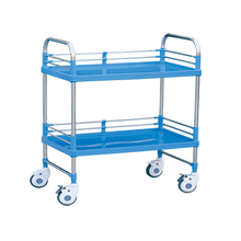 ZQ-UT-04 Hospital Precio barato para 2 estanterías fabricante de carros de servicios públicos 