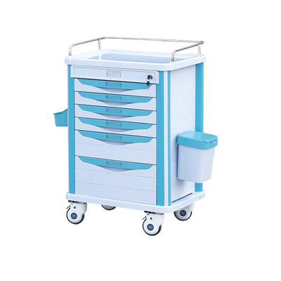 ZQ-MT620-01H Carrido de medicina cerrada multipropósito con 6 cajones para las UCI