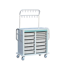  ZQ-ITT960-01H Hospital Infusion Trolley con múltiples estantes y cajones