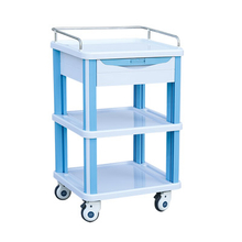 CARRO DE MEDTRATENTO ZQ-CT620-01H para emergencias médicas con sideril de acero inoxidable