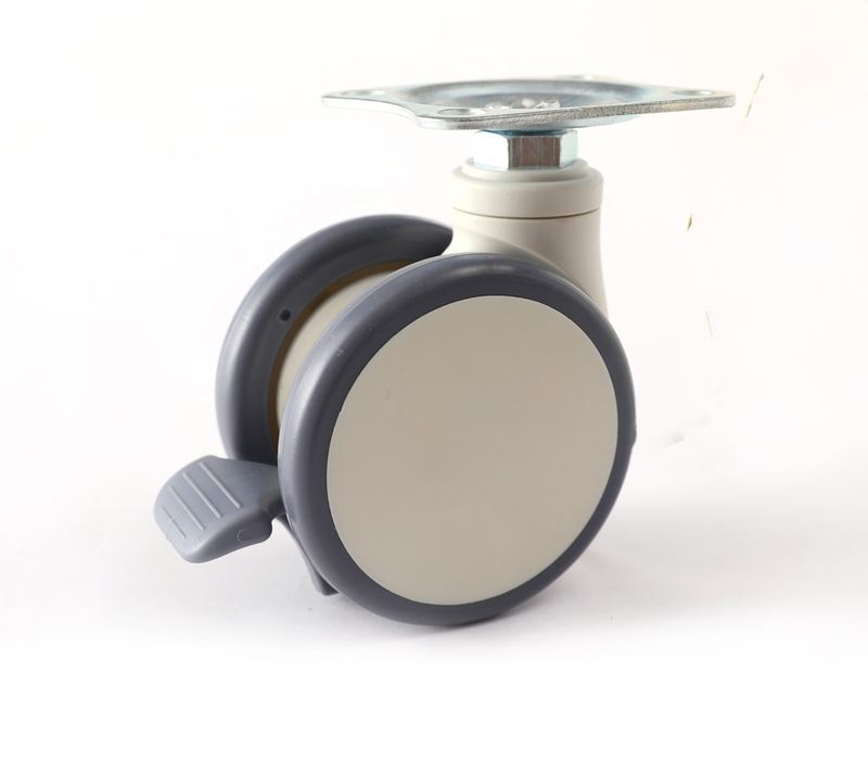 Ruedas médicas con ruedas dobles de vástago roscado de 3 pulgadas/4 pulgadas/5 pulgadas para equipos