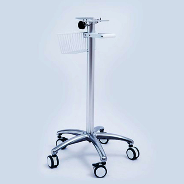 Trolley de monitor ergonómico compacto para uso de la UCI con marco duradero y diseño portátil