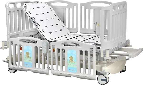 Cama hospitalaria eléctrica ajustable para cuidado infantil ZQ-BC8211 con liberación de RCP