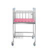 Proveedor de China, muebles pediátricos, cuna médica de metal para bebés, cama con ruedas