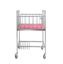 Proveedor de China, muebles pediátricos, cuna médica de metal para bebés, cama con ruedas