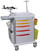 ZQ-ET760-01K Hospital ABS Trolley de emergencia con 5 cajones y poste IV