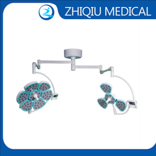 Lámpara de operación de luz fría montada en el techo con cabezales duales para hospital ZQ-SL6/3, luz médica Ot, Led quirúrgica