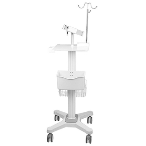ZQ-YQ-L8522 Cart de la computadora portátil médico ajustable con canasta lateral