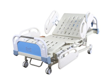 ZQ-BE4-21B Cama médica con poste de mono y gancho de orina | Exportación de cama de paciente ajustable