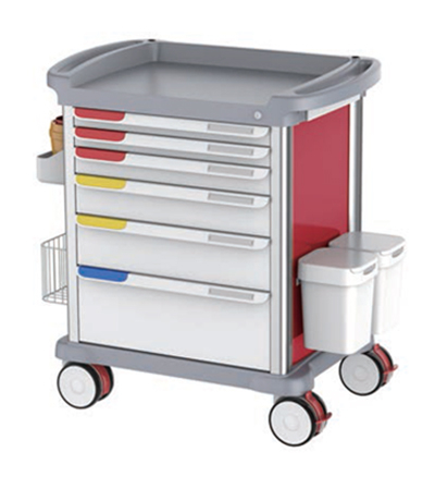 ZQ-MT-840-03H Hospital Medical Trolley Cart con características de tratamiento con IV y amplio almacenamiento de medicamentos