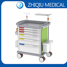 ZQ-ET-840-01H Carro de emergencia hospitalario de ABS de lujo para carro de medicamentos