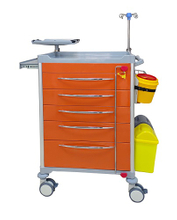 ZQ-ET650-B11 Camino de emergencia de cinco cajones con tablero de RCP y papel de desecho-Cartero médico