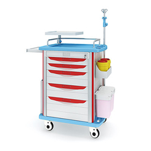 ZQ-ET-750/850-01H China ABS Hospital Paciente Enfermería Carro de emergencia Precio
