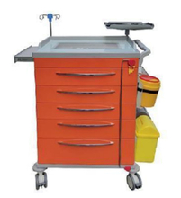 ZQ-E670-C13 carro de emergencia de aluminio liviano con cajones: almacenamiento médico duradero y móvil