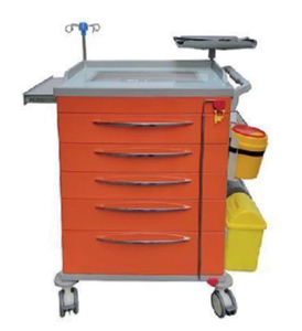 ZQ-E670-C13 carro de emergencia de aluminio liviano con cajones: almacenamiento médico duradero y móvil