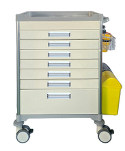 ZQ-MT650-B12 Cartro de tratamiento médico tranquilo con cerradura con 6 cajones y cuerpo de aluminio