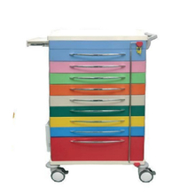 Carro de emergencia pediátrico hostial ZQ-E670-C14 con 9 cajones