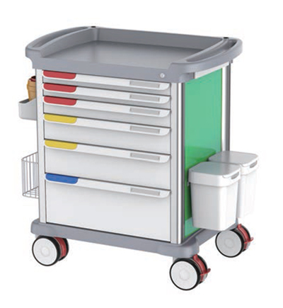 ZQ-MT-840-03H Hospital Medical Trolley Cart con características de tratamiento con IV y amplio almacenamiento de medicamentos