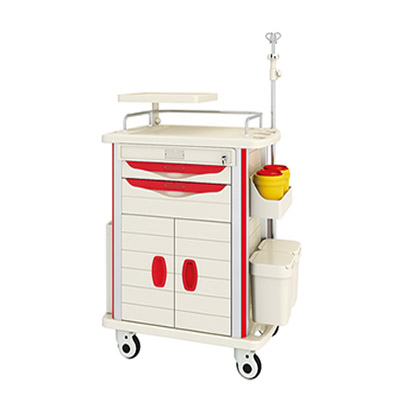 Carro de emergencia médica para cura de vendajes con cajones de ABS ZQ-ET-750/850-02 a la venta