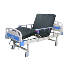 Cama de hospital manual de China con manivela de metal de 2 manos