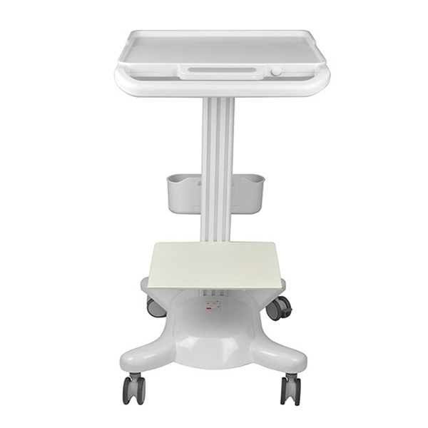 Altura ajustable Cart de estación de trabajo de computación móvil para hospital con plataforma de monitor y ruedas silenciosas