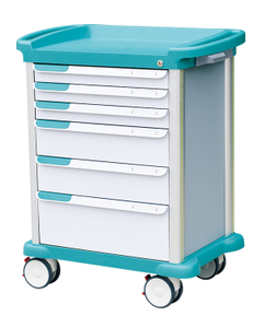 ZQ-MT-840-03H Hospital Medical Trolley Cart con características de tratamiento con IV y amplio almacenamiento de medicamentos