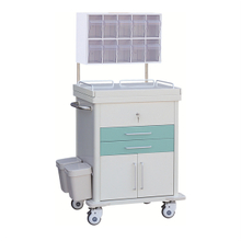 ZQ-AT690-03H Carrido de anestesia de acero de metal con 5 cajones para hospitales 