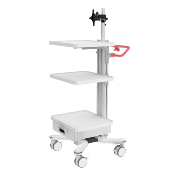 Cart de estación de trabajo de endoscopia ajustable ZQ-YQ-EK12 con almacenamiento seguro