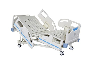 Cama de hospital eléctrico ZQ-BE4-14B con botón de parada de emergencia | Cama de seguridad de la UCI China