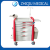 Carro de emergencia para emergencias de hospital con 5 cajones ZQ-ET-790-01P Carro de emergencia para rescate